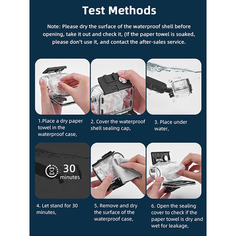 60M Waterproof Case Compatible with DJI OSMO Action 3/4 Outdoor