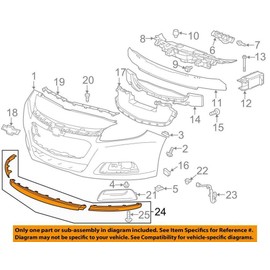 Genuine GM 22842404 Bumper Fascia Air Deflector, Front, Lower