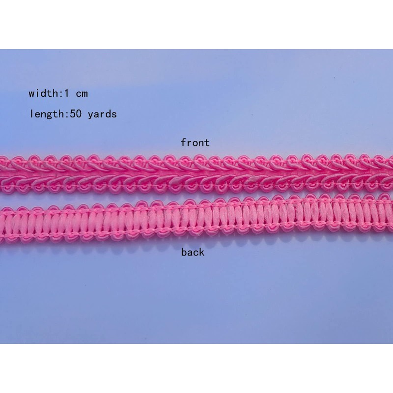 Moldura trenzada de 3/8 pulgadas, 50 yardas para tapicería, disfraces,