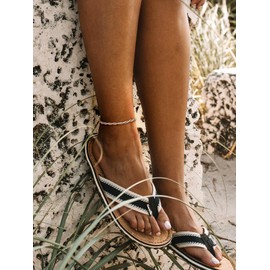 Supcare Womens Stainless Steel Anklet, 3mm Twist Rope Ankle Bracelets Barefoot Jewellery, Simple Anklets for Mum Daughter