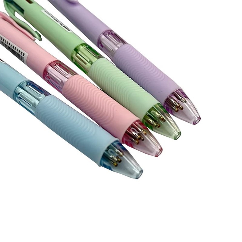 4 In 1 Multicolor Ballpoint Pens Creative Colorful Retractable Multifunction