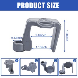 Cendasun Boat Fender Clips,Pontoon Boat Fender Clips for Square Rail,Quick Release Hangers/Adjustable Boat Bumper for Docking Ideal for Boat Docking (4PCS)