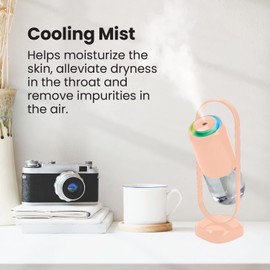 Lindo Desk Portable Diffuser - Essential Oil Diffuser, Cool Mist Humidifier, Aromatherapy, for Desk, Office, Bedroom, Home, 7 Color Lights, Ultra Quiet