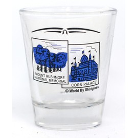 South Dakota State Scenery Blue New Shot Glass