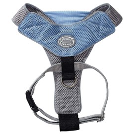 Doggles V Mesh Dog Harness, Blue/Gray, XX Small