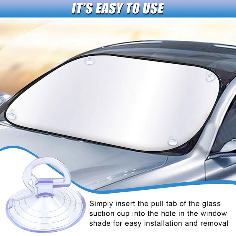 UHANBUT 24PCS Car Glass Windshield Sunshade Suction Cups, Mini Pull