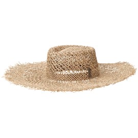 Hurley Women's Straw Hat - Lisbon Open Weave Lifeguard Straw Sun Hat, Size One Size, Oatmeal