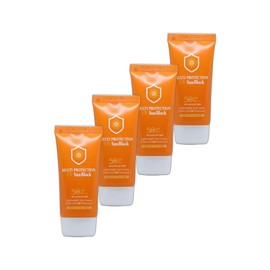 3W Non-irritating Portable Transparent Non-sticky Women’s Sun Cream Multi-Protection UV Sunblock 70ml 4 Pieces / 3W 자극없는 휴대용 투명 끈적임없는 여성 선크림 멀티프로텍션 UV 선블록 70ml 4개