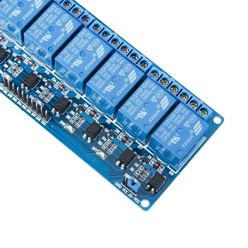 ELEGOO 8 Channel DC 5V Relay Module with Optocoupler for