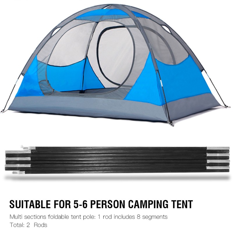 4.48M Fiberglass Camping Tent Pole Bars Outdoor Support Rods Awning