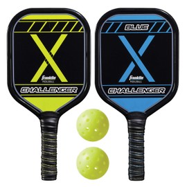 Franklin Sports Pickleball Paddle and Pickleball Starter Set - Includes 2 Aluminum Pickleball Paddles and 2 Franklin X-40 Pickleballs - USAPA Approved