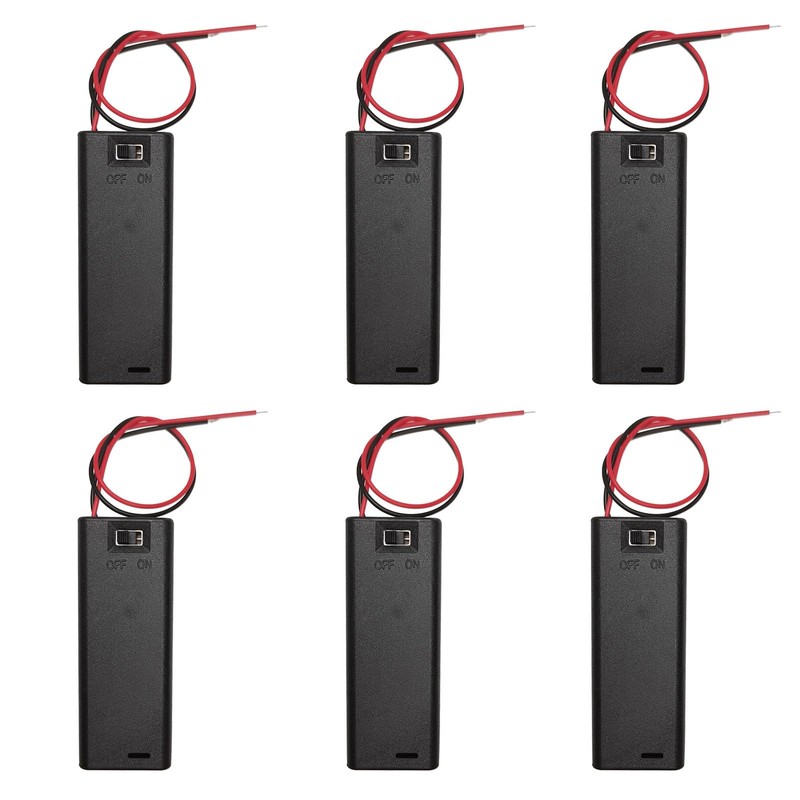 Lpdphanxfkx 6 Pcs Single AA Battery Holder with Leads Wires,