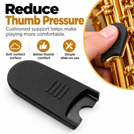 Rubber Saxophone Thumb Rest Cushion for Finger Support – Non-Slip Thumb Pad for Alto, Tenor & Soprano Saxophone Practice