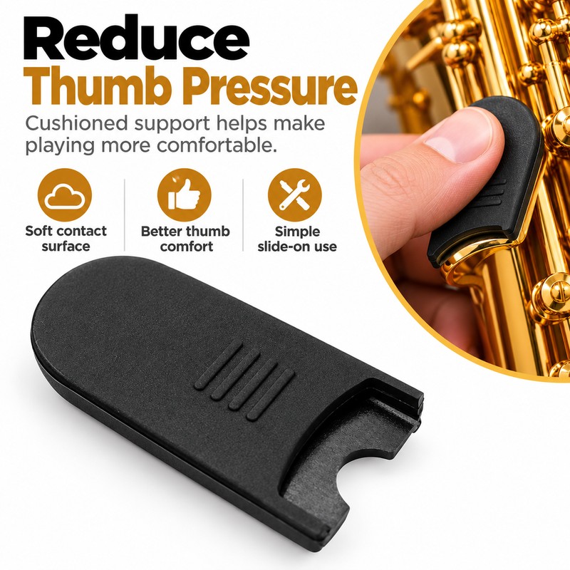 Rubber Saxophone Thumb Rest Cushion for Finger Support – Non-Slip
