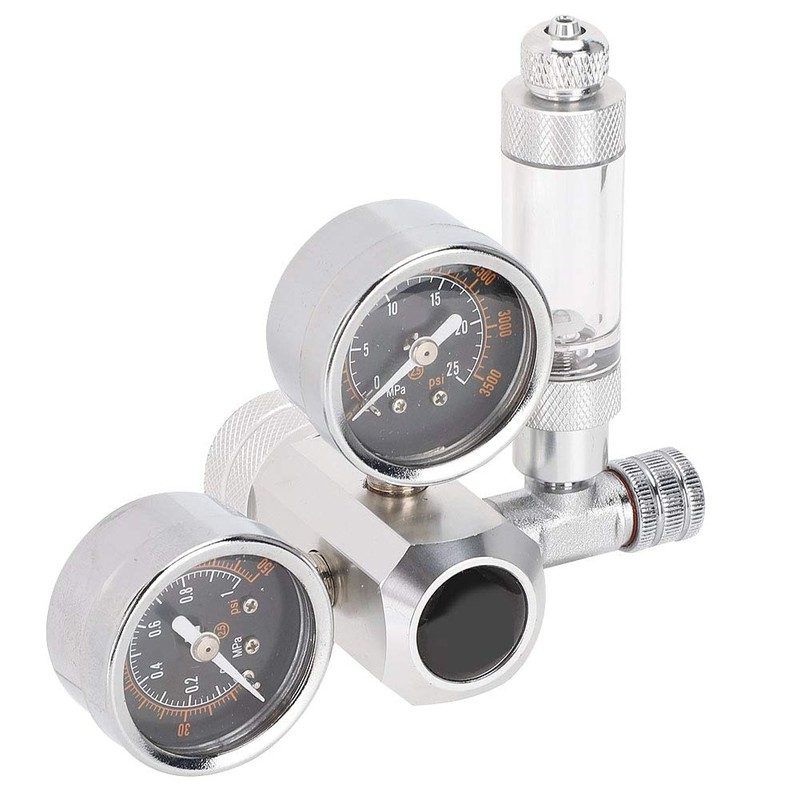 QANYEGN CO2 Regulator, Stainless Steel, Aluminum Alloy Accessories, Dual Gauge