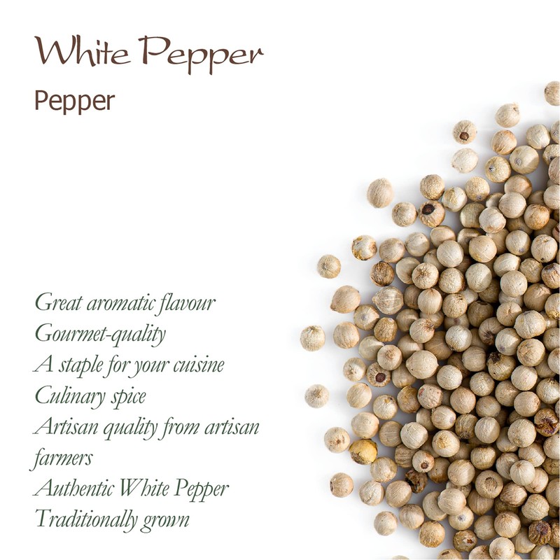 White Pepper Peppercorns Whole - White Peppercorn Spice 100g