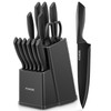 Knife Sets for Kitchen with Block, FOHERE 14 Pcs Kitchen