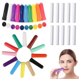 jushion Jushion 10 Stck Riechstifte fr ?therische ?le, ?therisches ?l R?hren mit 10 Dochten, Nachfllbarer Inhalator Stick fr die Aromatherapi, Nasen Inhalatoren R?hrchen fr Aromatherapie und Parfm