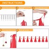 Hanging Lighted Glowing Santa Hats with Bells Battery Powered Fairy