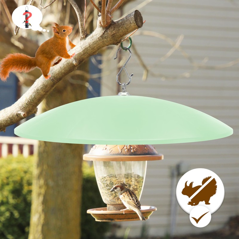 andergi 19.25-Inch Extra Large Squirrel Baffle,Hummingbird Feeder Shade Dome Cover,