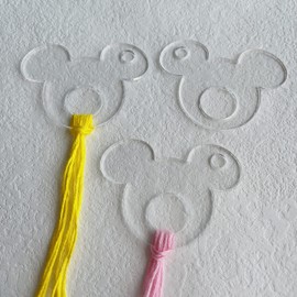 Set of 20 Floss Drops Bobbins, Thread Holders, Floss Organizer, Cross Stitch Embroidery Storage (Clear)