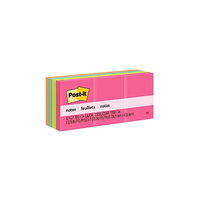 3M Post-it notas adhesivas color capetown de 1 3/8 x
