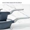 PRICUSIS Nonstick Saucepan Set with Lids, 2QT and 2.7QT Ceramic