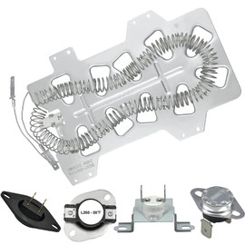 Alltemp DC47-00019A Dryer Heating Element, DC96-00887A and DC47-00016A Thermal Fuse, DC32-00007A Dryer Thermistor, Thermostat DC47-00018A Repair Kit Compatible