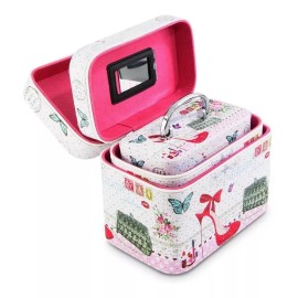 EG Kit De Cosmetiqueras 3 En 1 Con Estampado Y Espejos