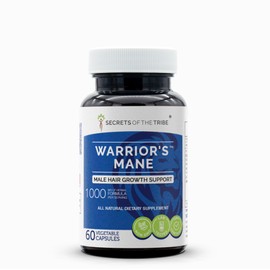 Secrets of the Tribe - Warrior's Mane, Hair Growth Support, Herbal Supplement Blend (60 Capsules)