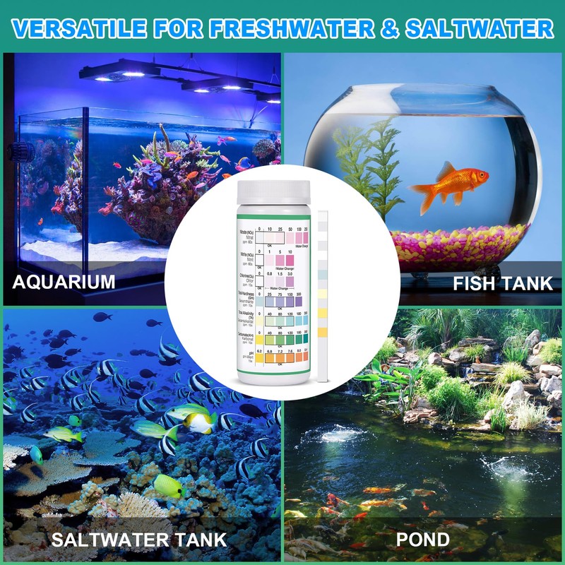 Joygain Aquarium Water Test Kit 150 Strips: 7 IN 1