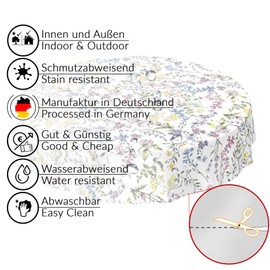 Anro Oilcloth Wax Tablecloth, Washable