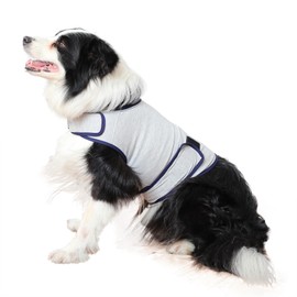 balancepaw Dog Anxiety Vest, Comfort Dog Anxiety Relief Coat, Breathable Dog Calming Vest for Thunderstorm, Travel, Fireworks, Vet Visits (L,Light Grey)