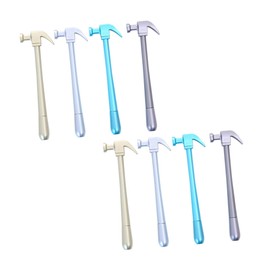 SEWACC 8pcs Hammer Shaped Student Sign Pens Comfortable Grip Smooth Writing Creative Office Supplies Grey for School Art Use