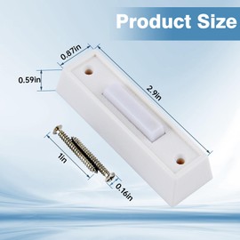 2 Pcs Lighted Doorbell Button, Wired Door Bell Push Button Replacement Door Bell Push Buttons LED Door Chime Wall Mounted Doorbell Switch Garage Doorbell Button (White Light)