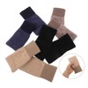 SAFIGLE 4 Pairs Plush Stretchable Fingerless Mittens with Thumb Hole