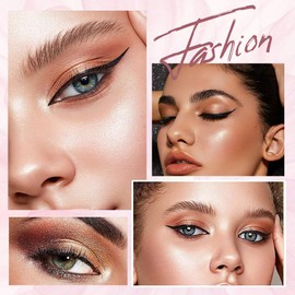 SICOSPI Perfect Dual Color Eyeshadow, 2024 Upgraded Two Color Eye Shadow Plate, Portable Dual Color Glitter Eyeshadow Palette Highly Pigmented, Waterproof Two Color Lazy Eye Shadow Plate (E)