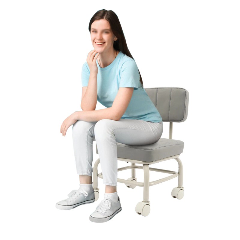 Low Rolling Stool, Roller Seat with Universal Swivel Caster Wheels