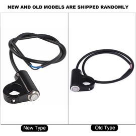Keenso Motorcycle Handlebar Switch, 7/8 Inch 22 mm Waterproof Aluminium Alloy, Push Button, On/Off Car, Black