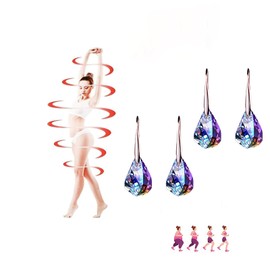 Quartz Stone Lymphatic Earrings, 2Pcs Lymphvity Germanium Earrings, Lymphatic Drainage Earrings, Crystal Sparkling Dangle Acupuncture Earrings for Women Jewelry Gifts, Zinc, No Gemstone