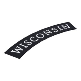 PatchStop Wisconsin State Top Rocker Large Biker Patches for Vests Motorcycle Jackets -12x3.5in Iron On USA Travel Souvenir Embroidered Emblem - Big Sew On Patch for Leather Backpacks Luggage