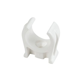 fiXte 15mm (5/8 inch) Plastic Pipe Clip White Snap in Design. Single Screw Fixing. (10)