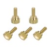 sourcing map 5Pcs Brass Knurled Thumb Screws, M4x10mm Shoulder Bolts