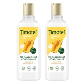 Timotei Shampoo, Conditioner or Mask Silicon-Free Made from Natural Herbal Ingredients and Plant Based Detanglers Suitable for All Types of Hair 300ml, 2 Pack (Strengthening Conditioner)