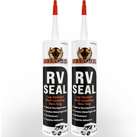 BEEST RV Roof Sealant (Non-Leveling) - 2 Pack, Lap Sealant for RV Roof, Windows, Skylight, Campers - Waterproof Caulking Sealer for Vertical Surface - Elastomeric Caulk Sealer for Camper & Trailer