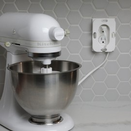 Cord Minder Organizer for Appliances, Lighting, Charging Cords, Counters & Desktops, Cord Winder, Keeper, Wrapper, Wall Electrical Outlet Cord Storage, Tangle-Free, 1 Per Pack, CORDMIND1