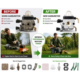 Carburetor Replacement Kit for STIHL Trimmers – Complete Fuel System Repair Parts for FS38 FS45 FS55 KM55 Models