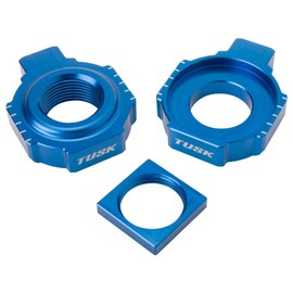 Tusk Racing Axle Blocks Blue Compatible with Husqvarna TE 300 2024-2025/FC 350 2023-2025/FE501 S 2024-2025