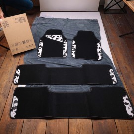 AIR GEL Waterproof Universal 3 Row Car Floor Mats, Cow Print Car Mats Fit for SU