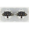 Double Wall Socket White for Surface Mounting, 10AX, 16A, 250V,